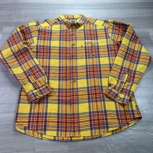 Rough Stock Panhandle Slim Shirt Mens XL Plaid Thick Western Button Up